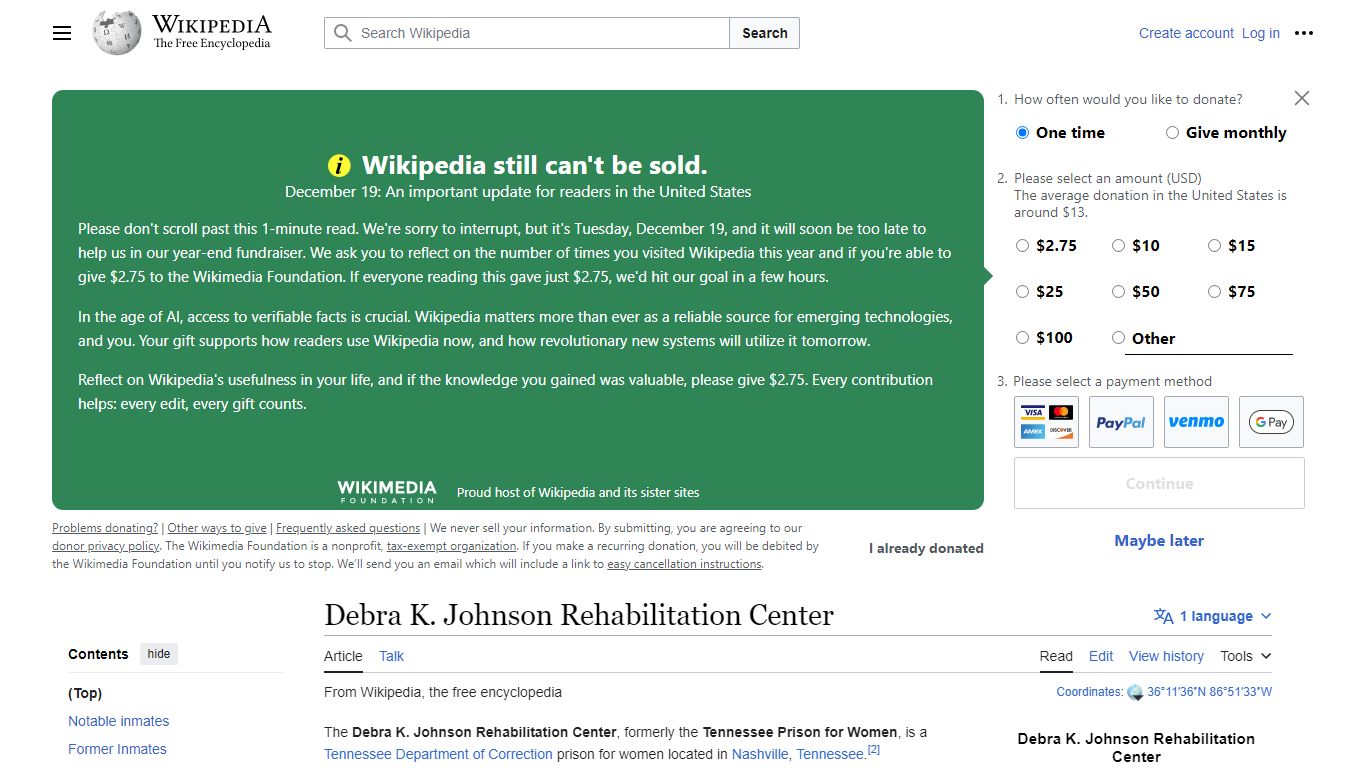 Debra K. Johnson Rehabilitation Center - Wikipedia